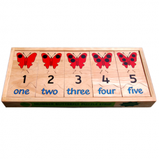 Number Butterfly Puzzle Strip